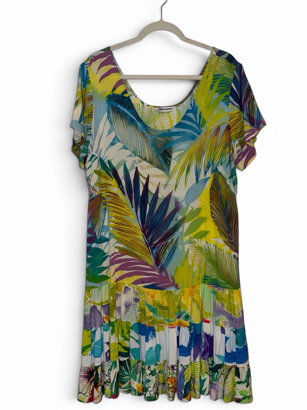 Jams World Hattie Al Fresco dress xL White hawaiian tropical floral vacation